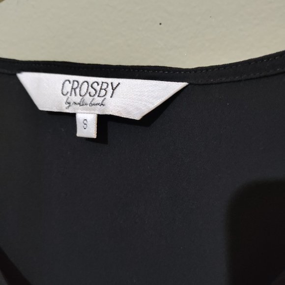 Crosby by Mollie Burch Womens Black Sheer Chiffon Top Size Small - Picture 5 of 6